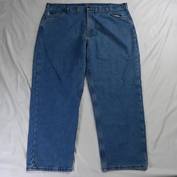 Carhartt 44 x 30 Relaxed‎ Fit Medium Fleece Lined Denim Jeans - Picture 1 of 5